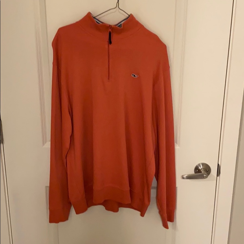 Vineyard vines pink large quarter zip